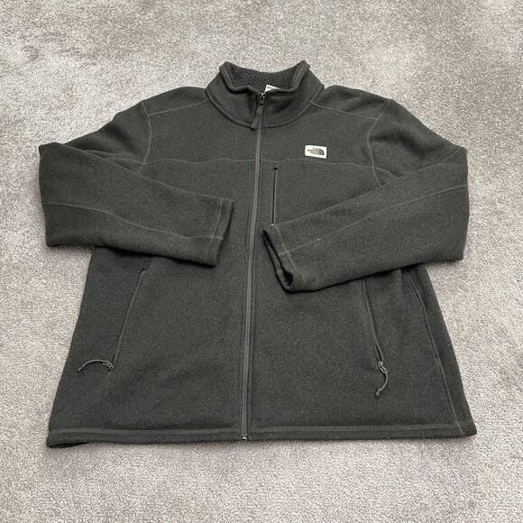 The North Face Gordon Lyons Fleece Jacket Mens XL Gray Full Zip Outdoor Hiking